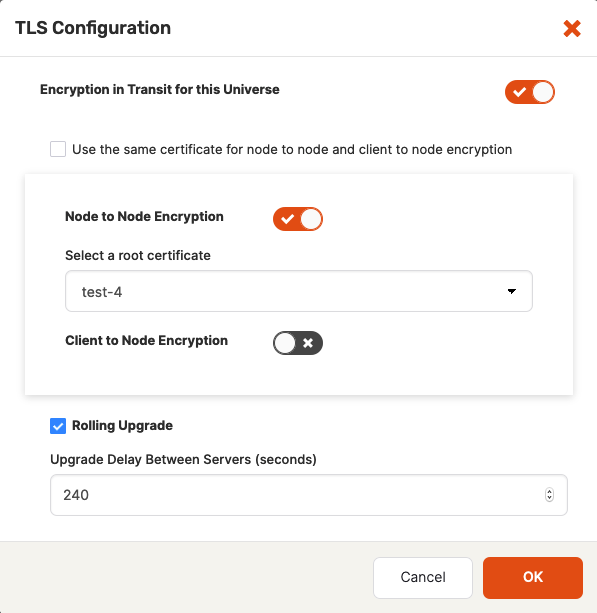 Configure TLS